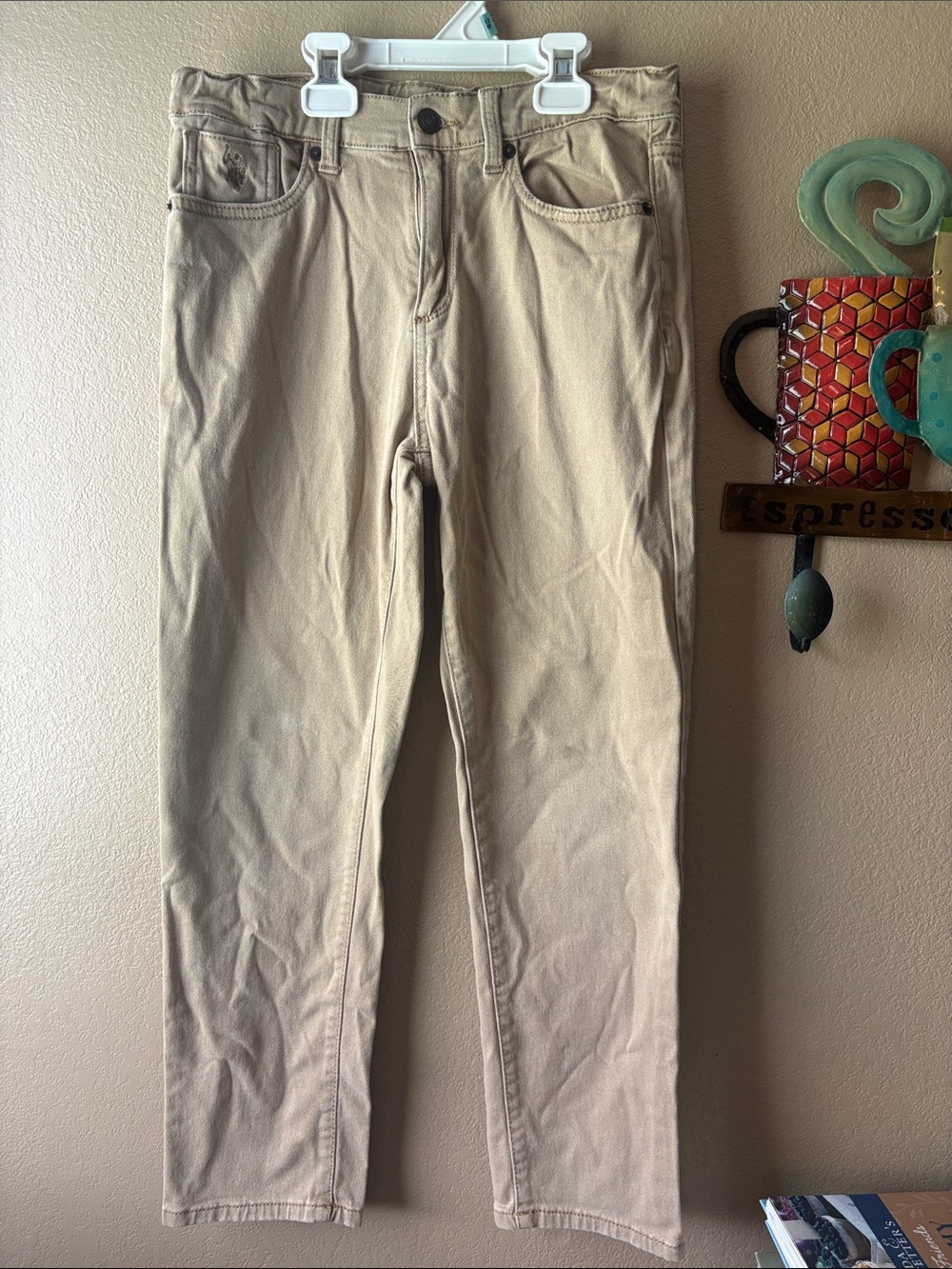 U.S. Polo Assn. Boys Tan Chino Pants